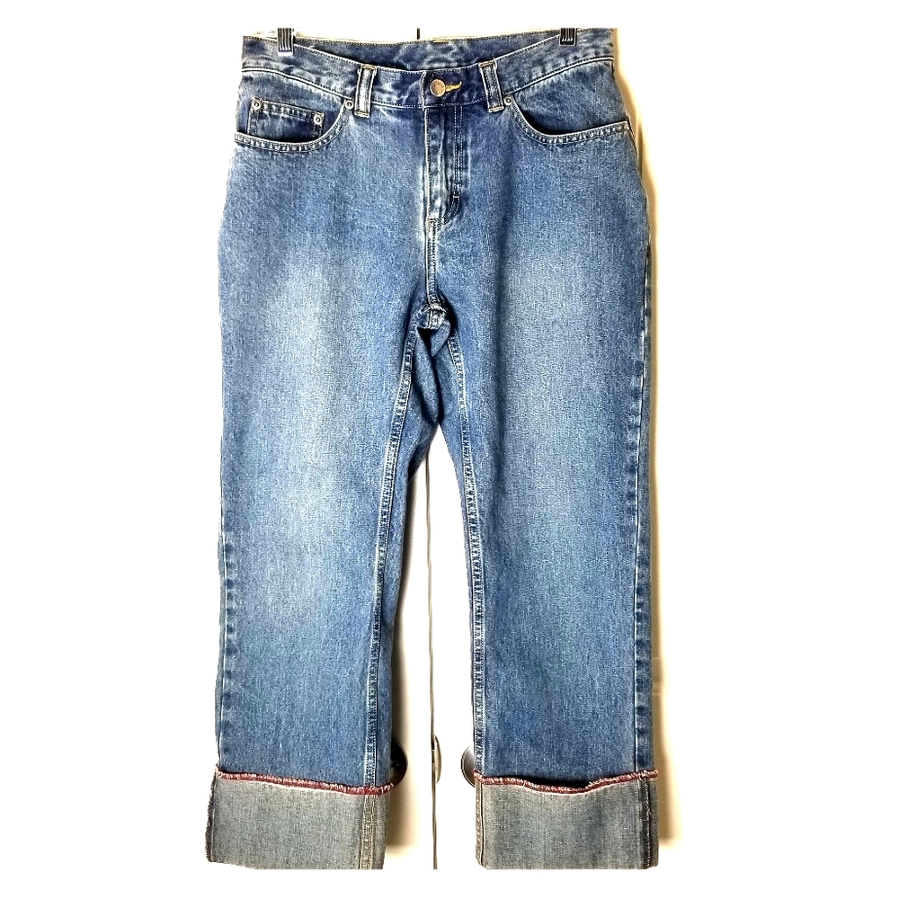 Vintage 90s Y2K Rockabilly Industrial Crop Jeans 8